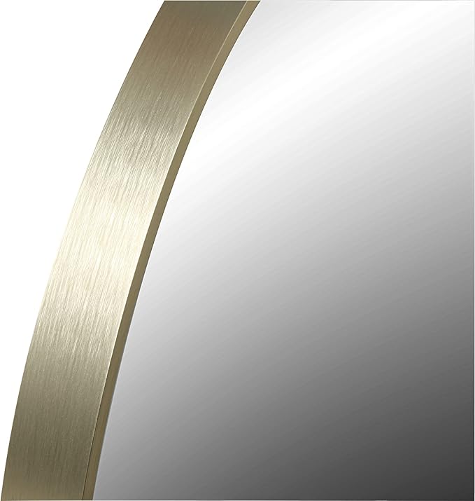 FrameWorks 24" Deluxe Contemporary Brass Gold Circular Aluminum Mirror - Image 8