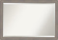 Amanti Art Grey Wall Mirror 28x40 Greywash Rectangle Bathroom Mirror by AmantiArt