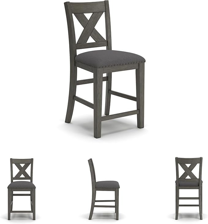 Signature Design by Ashley Caitbrook Rustic 24.63" Counter Height Upholstered - Image 7