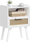 Lerliuo Rattan Nightstand, Bedside Table by Lerliuo