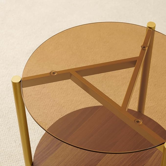 Round End Table, Mid-Century Modern Design, D20*H23 inch, - Image 4