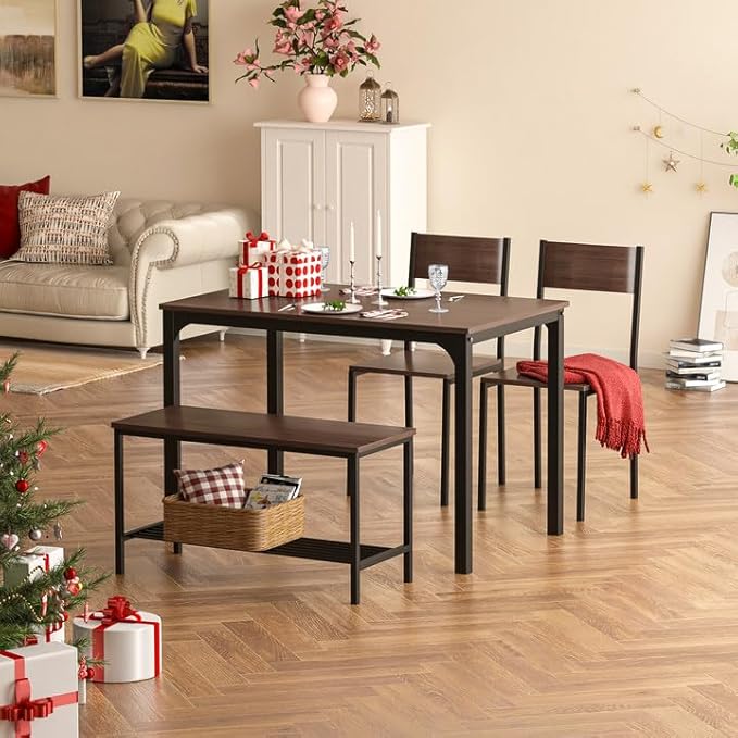 sogesfurniture Table Chairs Set of 4, Dining Table Set by sogesfurniture