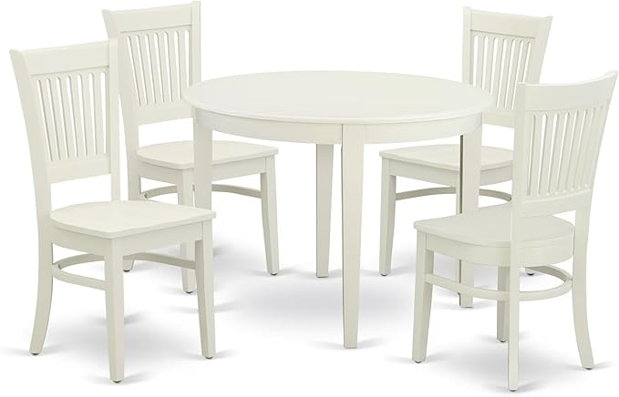 East West Furniture BOVA5-LWH-W 5 Piece Dining Room Furniture Set Includes a by EastWestFurniture