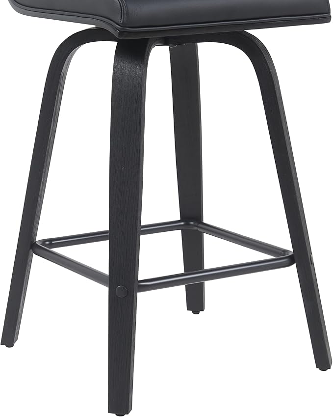 Armen Living Vienna Modern Swivel 26" Counter Height Barstool - Image 7
