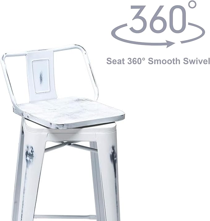 26 Inch Swivel Bar Stools Set of 4 - Image 4