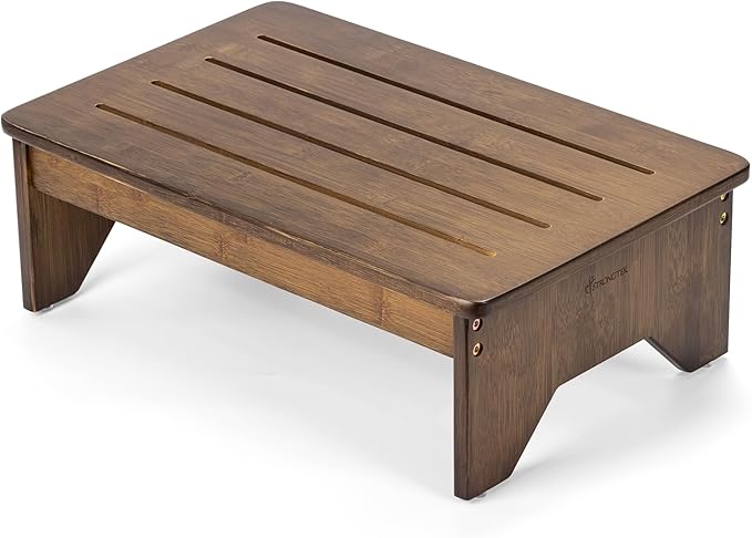 StrongTek Bamboo Step Stool, Wooden Step by StrongTek