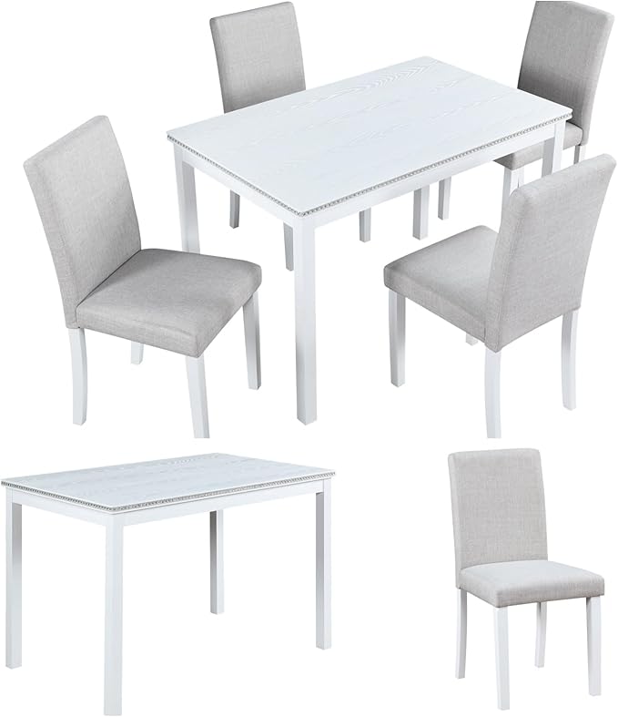 Dining Table Set, 5 Piece Counter Height Table Set - Image 5