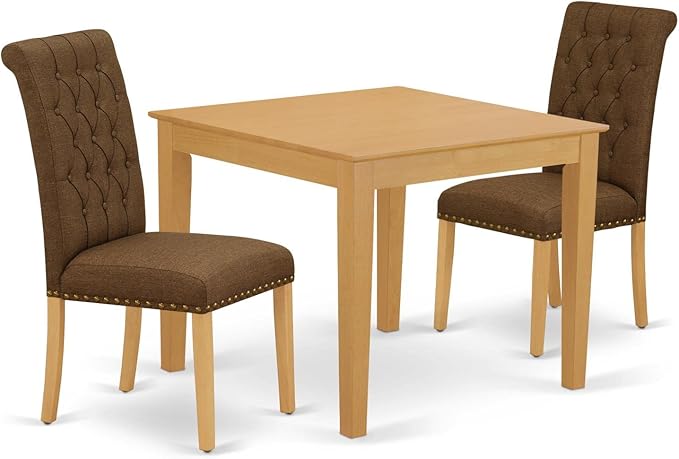 East West Furniture OXBR3-OAK-18 3 Piece Dinette Set by EastWestFurniture