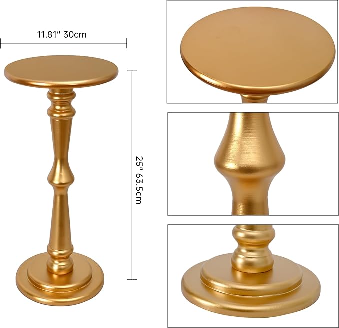 SwallowLiving Small Round Side Table, Tall End Tables Living Room, Narrow Night - Image 3