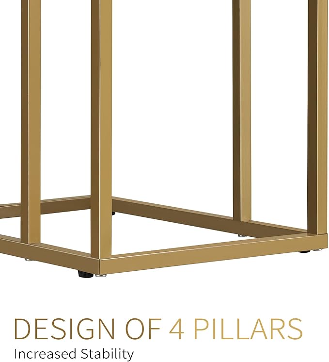 C Shaped End Table Set of 2, Small Side Table - Image 7