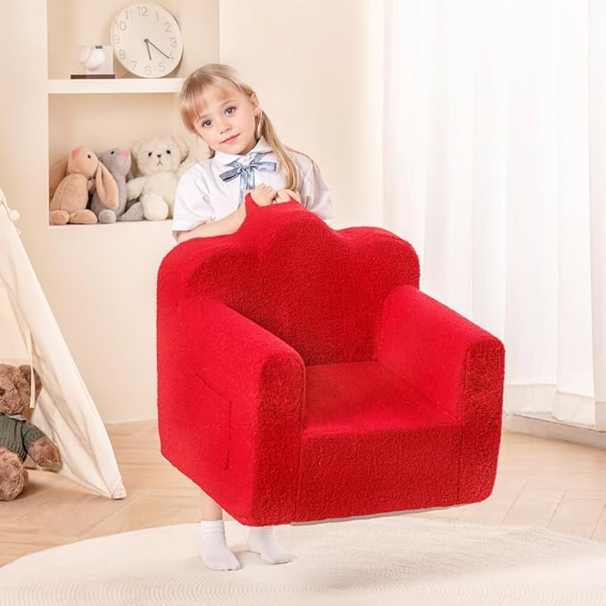 Tiita Kids Couch Plush Toddler Chair, Cloud-Like Glow in The Dark Kids Sofa - Image 2