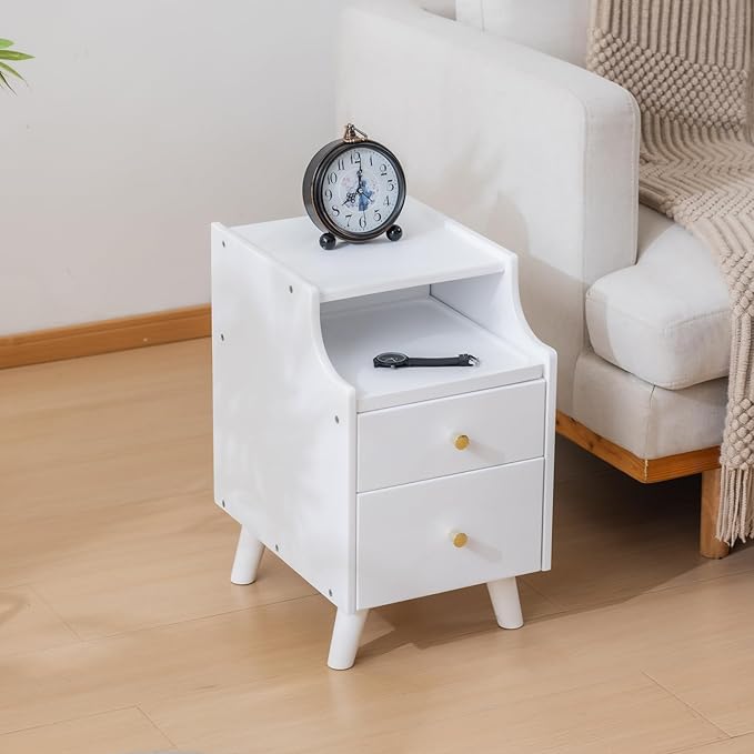 Small Nightstand, Narrow Nightstand, Solid Wood Night Stand, Narrow Side Table - Image 6