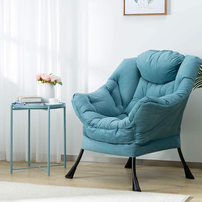 HollyHOME Fabric Large Lazy Chair, Accent Reading Chair, Cozy Lounge Chair - Image 8