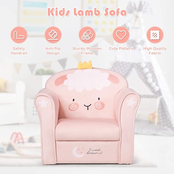 Costzon Kids Couch, Children's Sofa Armrest Chair - Image 6