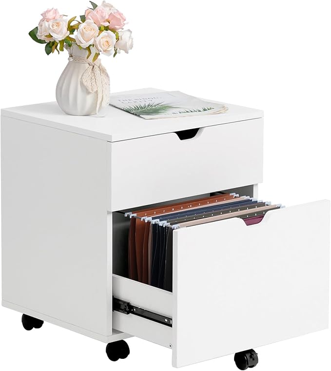 HollyHOME 2-Drawer Wood File Cabinet, Under Desk Cabinet by HollyHOME