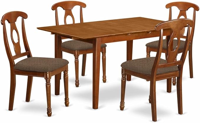 East West Furniture PSNA5-SBR-C 5 Piece Dinette Set by EastWestFurniture