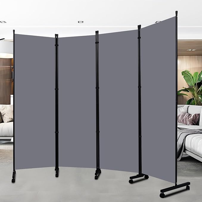 Room Divider Portable 88'' Partition Room Dividers and Folding Privacy Screens by HOMSCREENER