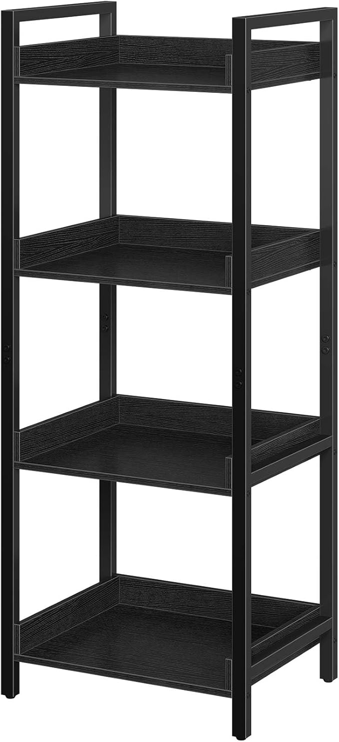 Rolanstar Bookshelf, 4-Tier Storage Rack, Narrow Corner Bookshelf, Display by Rolanstar