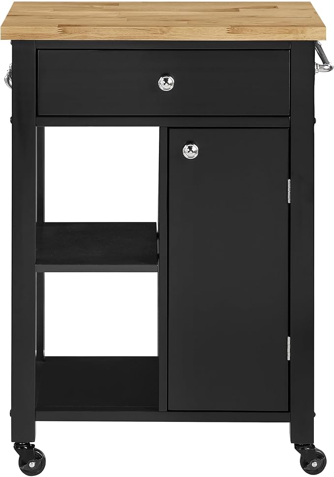 OSP Home Furnishings Derry Modern Farmhouse Kitchen Cart - Image 2