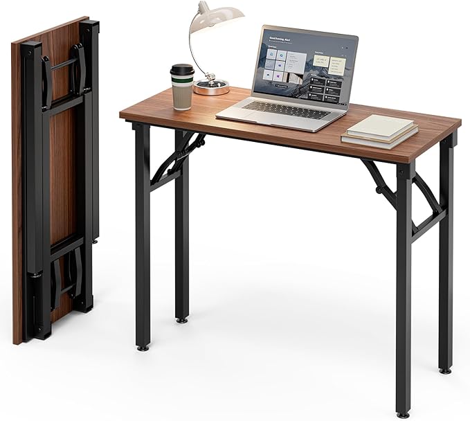 Frylr Small Folding Computer Desk – Portable 35.8 Inch Foldable Laptop Table by Frylr