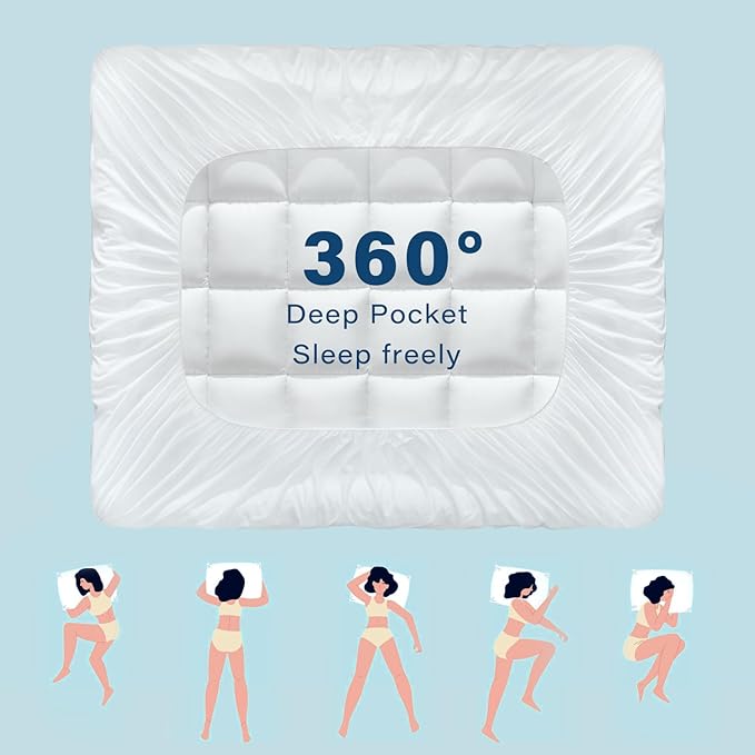 Anluoer Twin Mattress Topper, Memory Foam Pillow Top Mattress Topper - Image 7