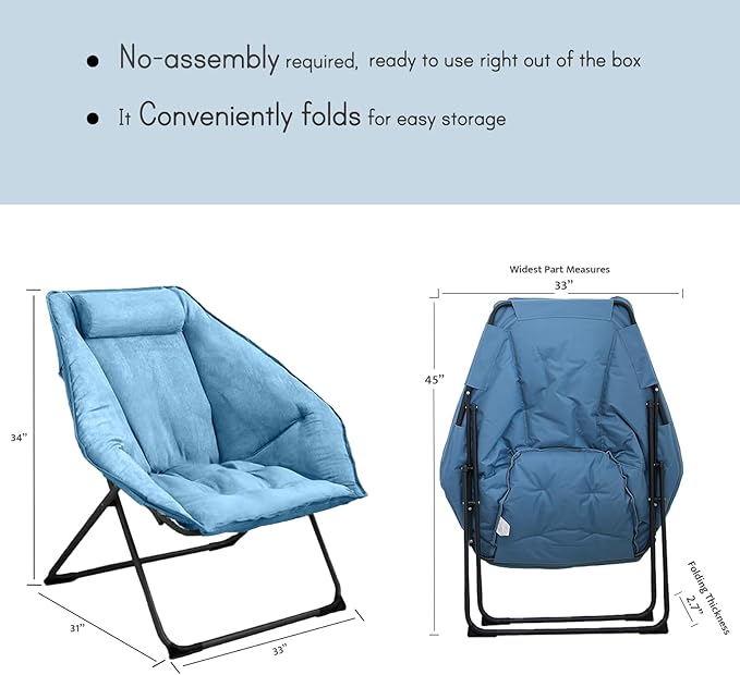 Hexagon Foldable Living Room Chair, Saucer Chair - Image 3