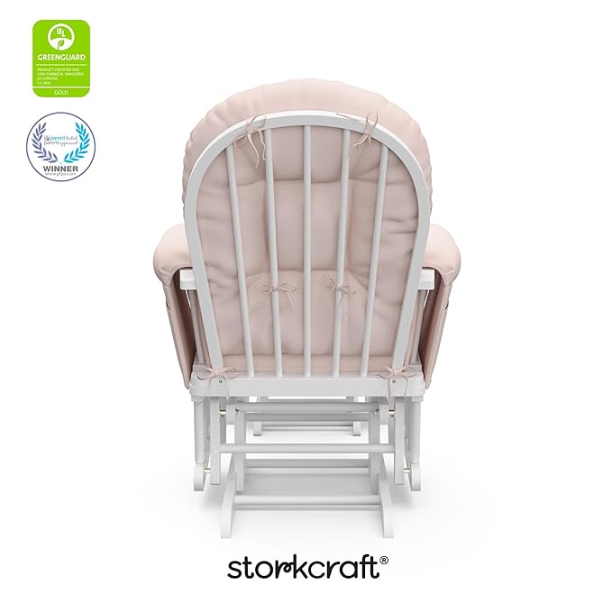 Storkcraft Premium Hoop Glider & Ottoman — GREENGUARD Gold Certified Nursery - Image 8