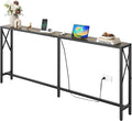 70" Sofa Tables Narrow Long, Behind Couch Table by Gewudraw