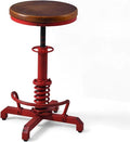 Topower Industrial Retro Vintage Farm Wooden Seat Tractor Stool Kitchen Swivel by Topower