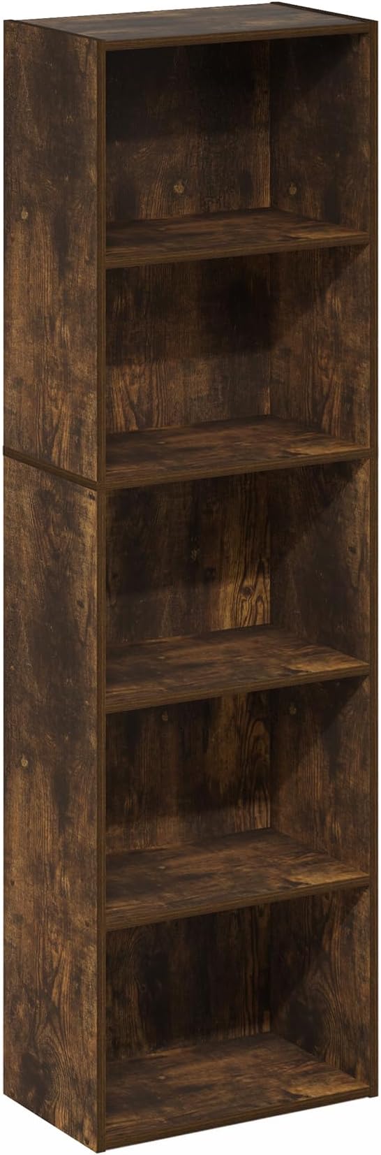 Furinno Luder 5-Tier Open Shelf Bookcase, Amber Pine - Image 5