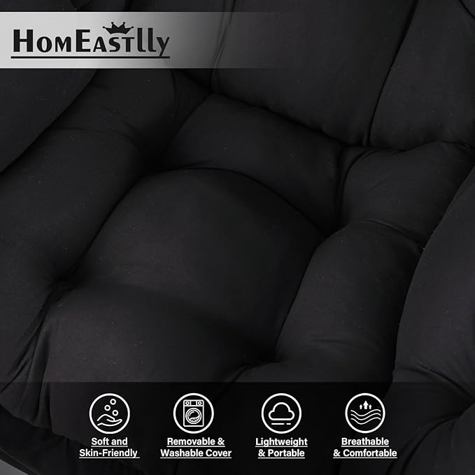 Lazy Chair with Pillow for Living Room, Modern Lounge Accent Chair with Armrests - Image 8