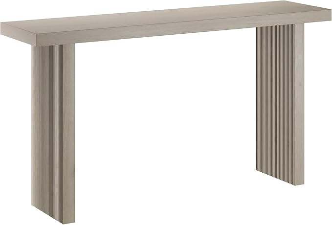 Henn&Hart 55'' Wooden Rectangular Fluted Console Table Entryway Table, Sofa by HennHart