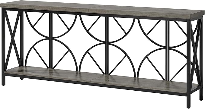 70.9-Inch Extra Long Sofa Table, Narrow Console Table Behind Couch - Image 9