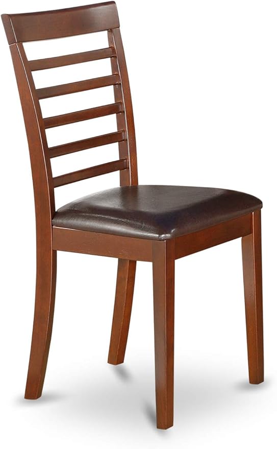 East West Furniture NOML3-MAH-LC 3 Piece Dining Table Set Contains a Rectangle - Image 7