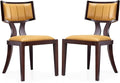 Manhattan Comfort Pulitzer Faux Leather Dining Chairs Set of 2, Solid Beech Wood by ManhattanComfort