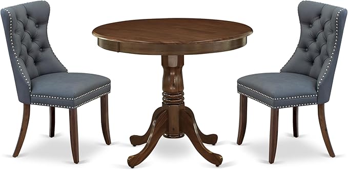 East West Furniture ANDA3-AWA-13 3 Piece Kitchen Table Set Includes a Round by EastWestFurniture