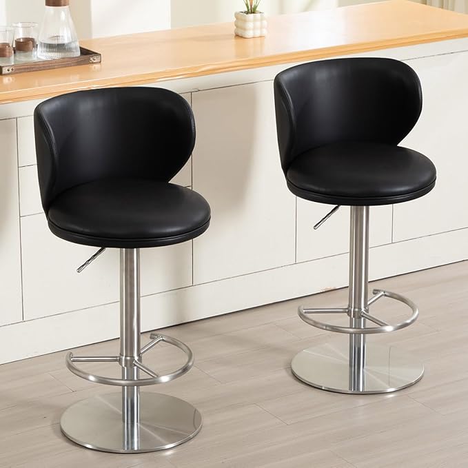 Stainless Steel Bar Stools, Grade Modern Leather Bar Chair - Image 4