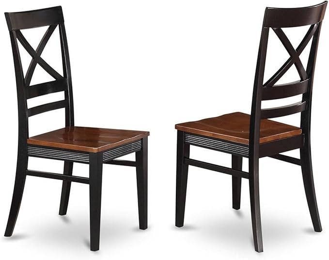East West Furniture DLQU5-BCH-W 5 Piece Dining Room Furniture Set Includes a - Image 3