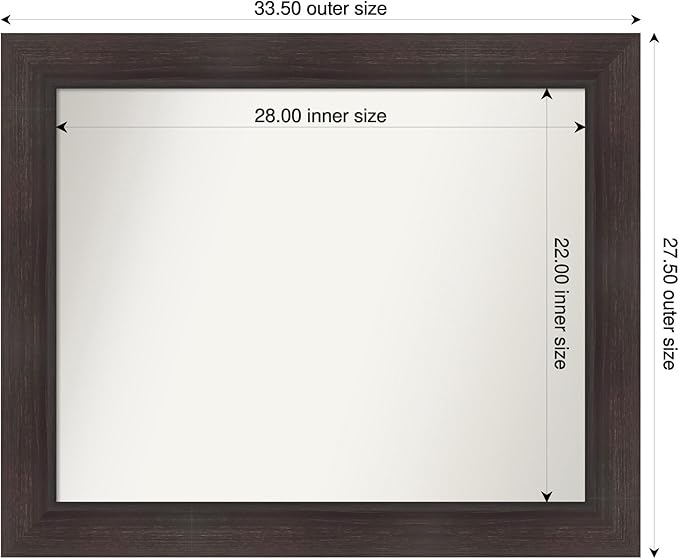 Amanti Art Brown Bathroom Mirror - Image 3