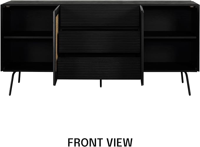 NTC MOSSIC Sideboard with 2 Doors and 3 Drawers, Buffet Cabinet with Natural - Image 4