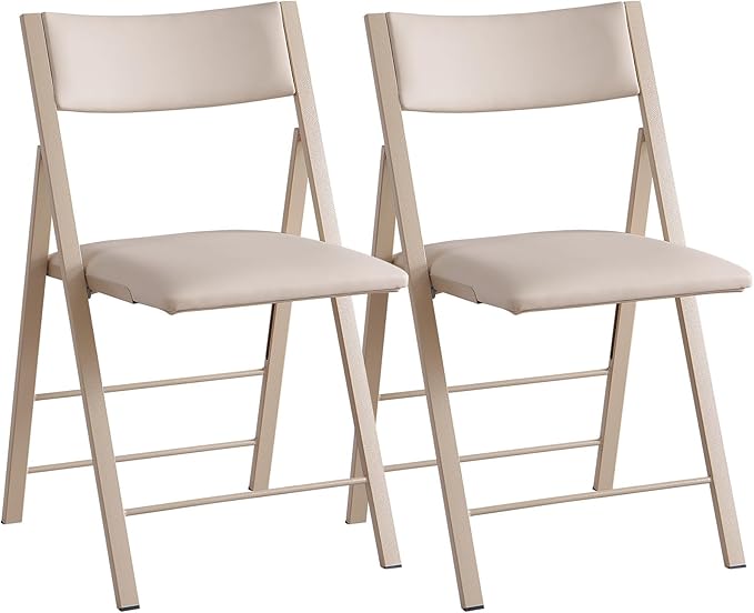 Folding Chairs with Cushion 2 Pack by Unknown