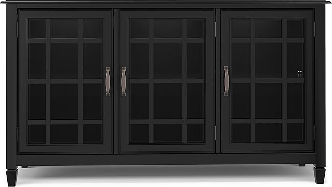 SIMPLIHOME Connaught Solid Wood 60 inch Wide Traditional Wide Storage Cabinet - Image 6