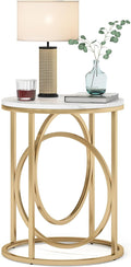 LITTLE TREE 20” Round End Table，Modern Sofa Side Table by LITTLETREE