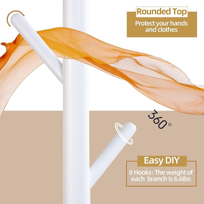 Yawinhe Coat Rack, Sturdy Woode Stand Tree - Image 3