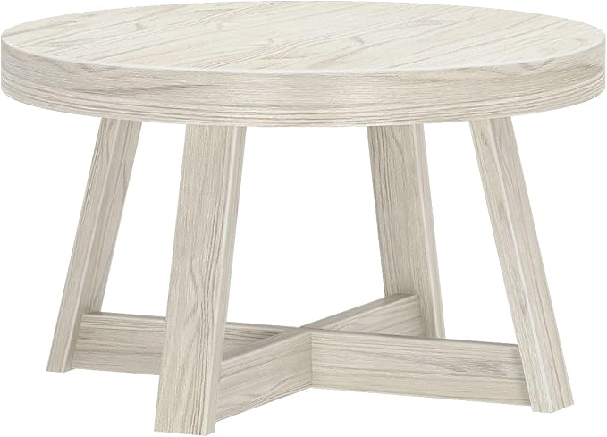 Plank+Beam Classic Round Coffee Table, 30 Inch Farmhouse Coffee Table, Mini - Image 4