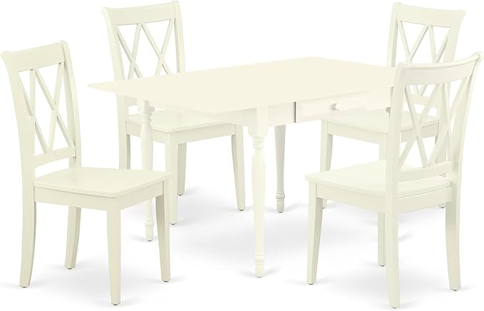 East West Furniture MZCL5-LWH-W 5 Piece Dinette Set by EastWestFurniture