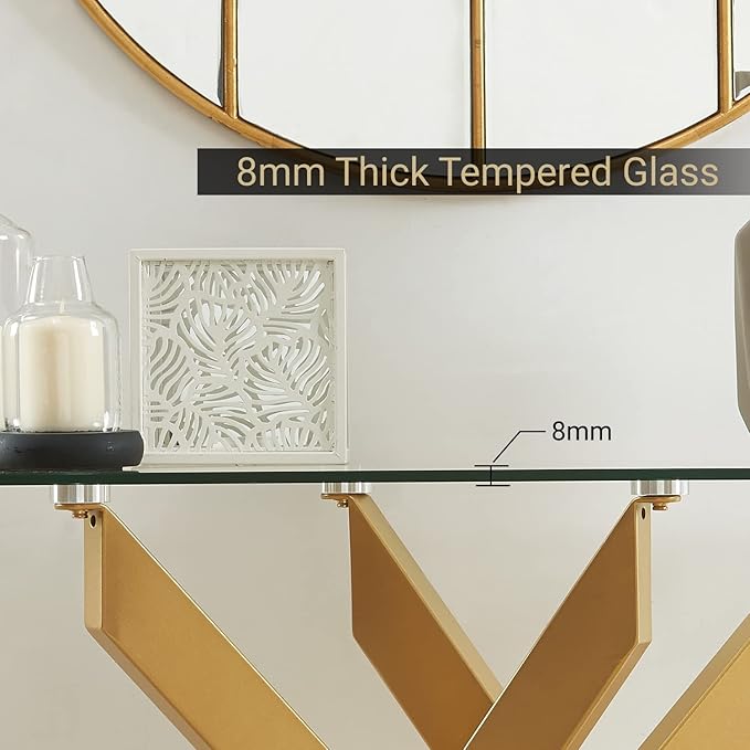 Modern Cross-Leg Console Table - Image 7