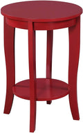 Convenience Concepts American Heritage Round End Table, Cranberry Red by ConvenienceConcepts