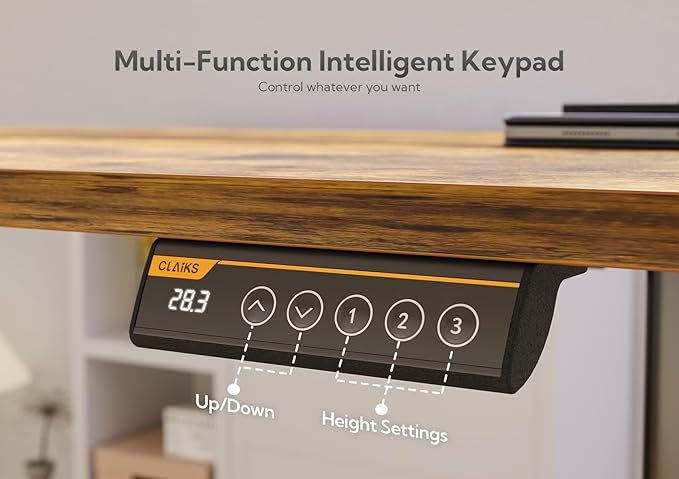 Claiks Electric Standing Desk, Adjustable Height Stand up Desk, 40x24 Inches - Image 9