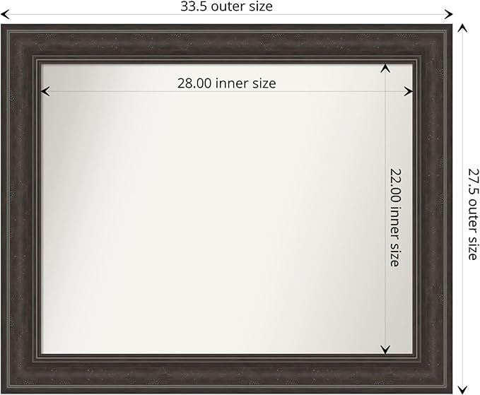 Amanti Art Brown Bathroom Mirror - Image 4